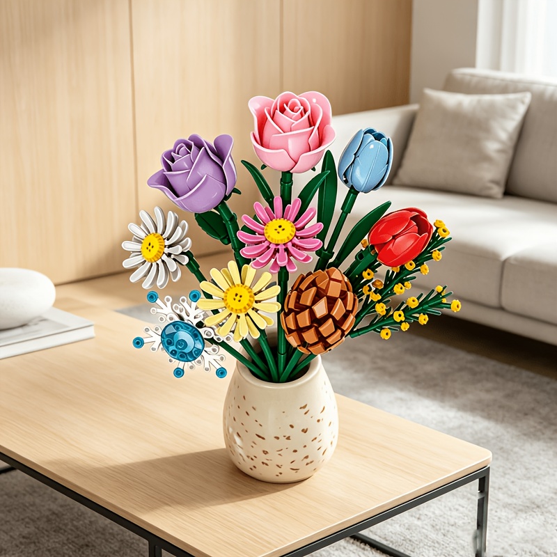 Girls' Block Flower Set, Eternal Non-Withered Floral